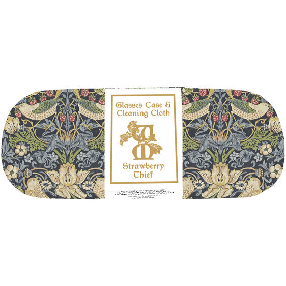 Artico William Morris Strawberry Thief Hard Shell Glasses Case with Cleaning Cloth
