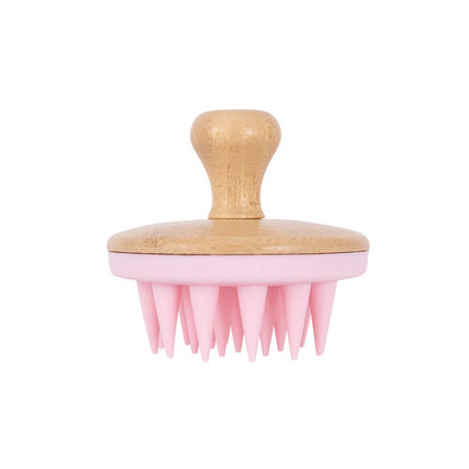Wellness Bamboo & Silicone Scalp Massager Pink