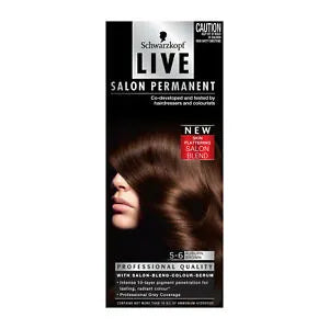 Schwarzkopf Live Salon Permanent Hair Colour - 5-6 Auburn Brown