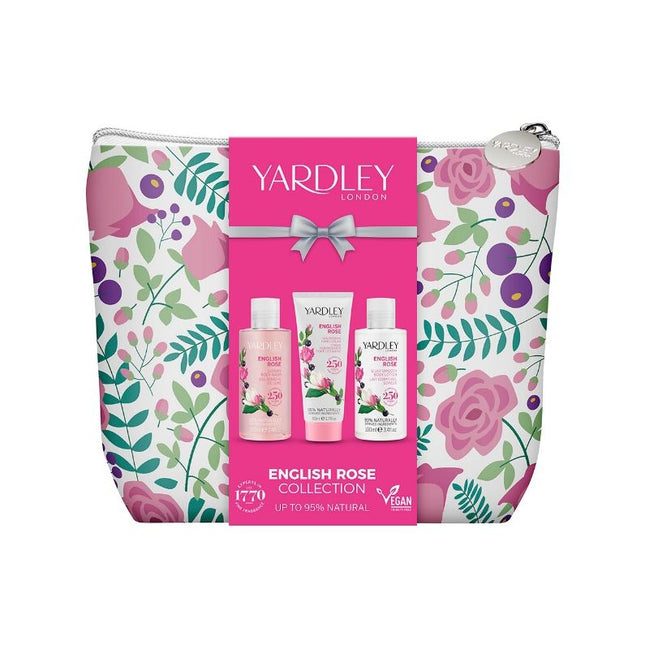 Yardley London English Rose Bath and Body Collection Gift Set 3 Piece