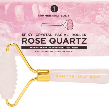 Summer Salt Body Crystal Face and Body Roller Spiky Rose Quartz