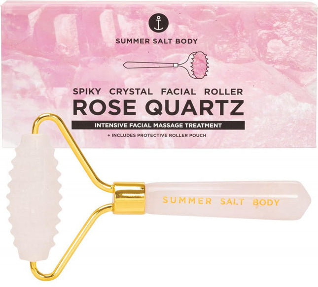 Summer Salt Body Crystal Face and Body Roller Spiky Rose Quartz