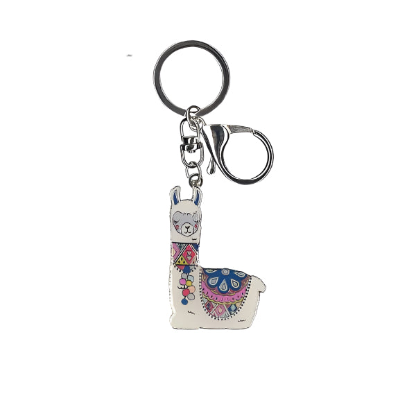 Enamel Keychain Llama