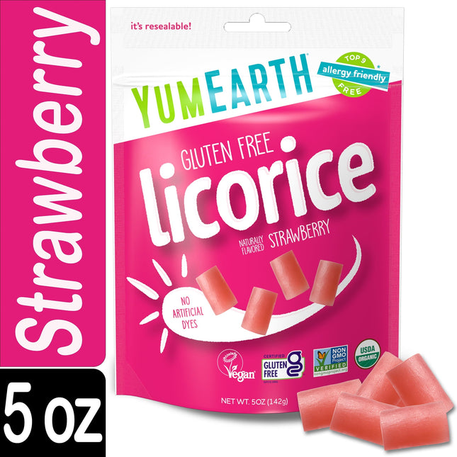 YumEarth Organic Licorice Strawberry 142g
