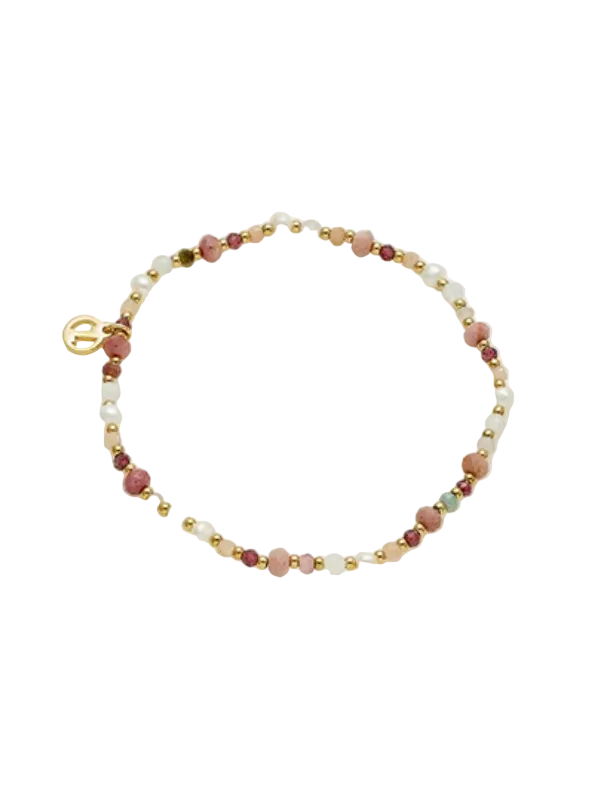 Zafino Harlow Bracelet with Rouge Enamel and Polished Sterling Silver