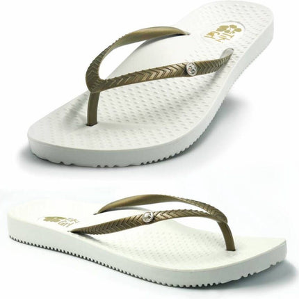 Footlogics Tiki Girl Thong White Size 6-6.5